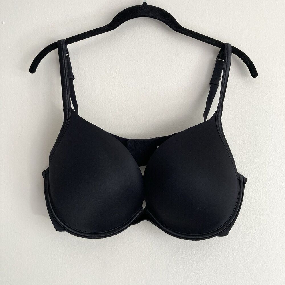 Cacique Bra 118641 Black Full Coverage Smooth Balconette Bra Size 40DD Underwire